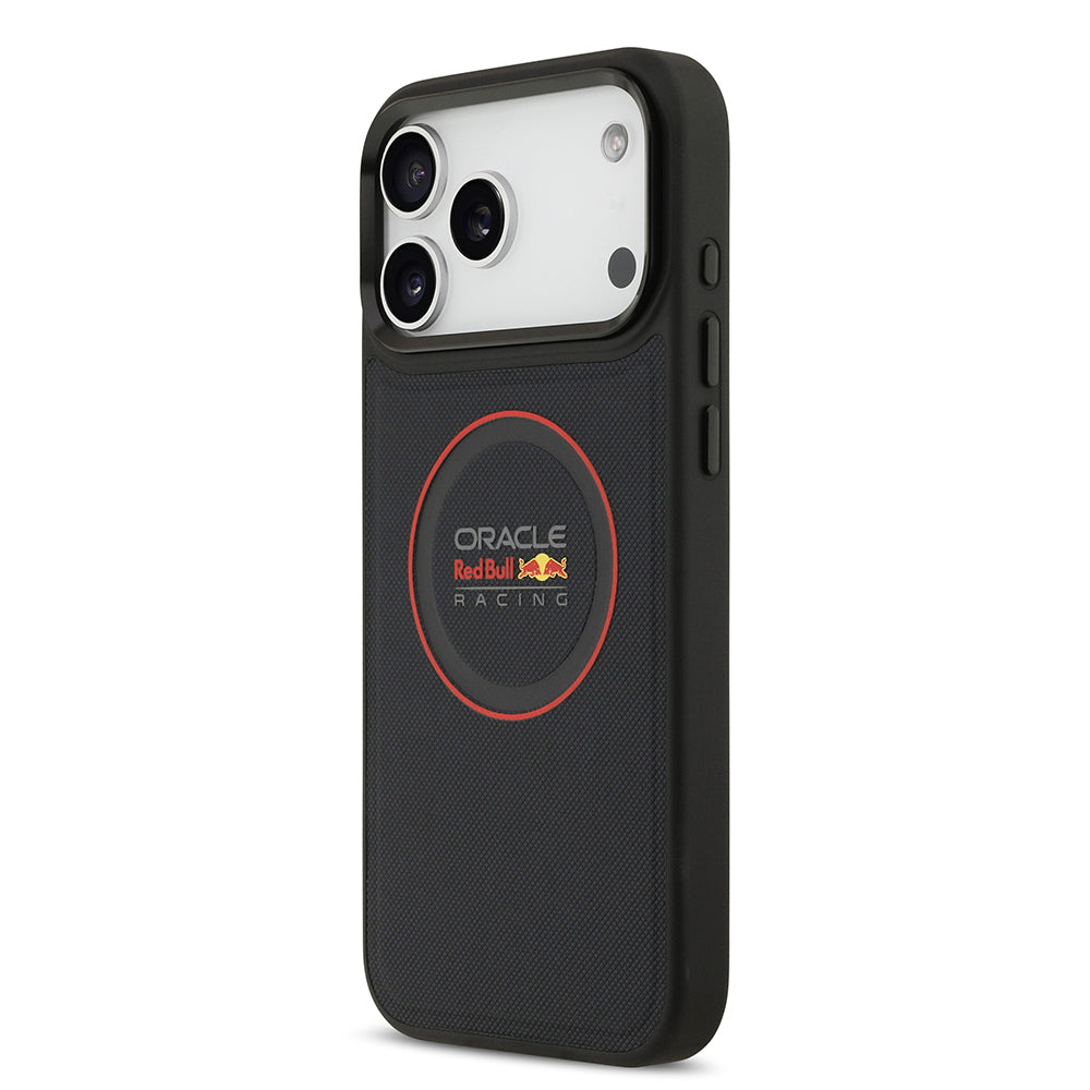 iPhone 17 Pro Max Kılıf Redbull Orijinal Lisanslı M-safe Şarj Özellikli Kırmızı Halka ve Logo Kabartmalı PU Deri Kılıf