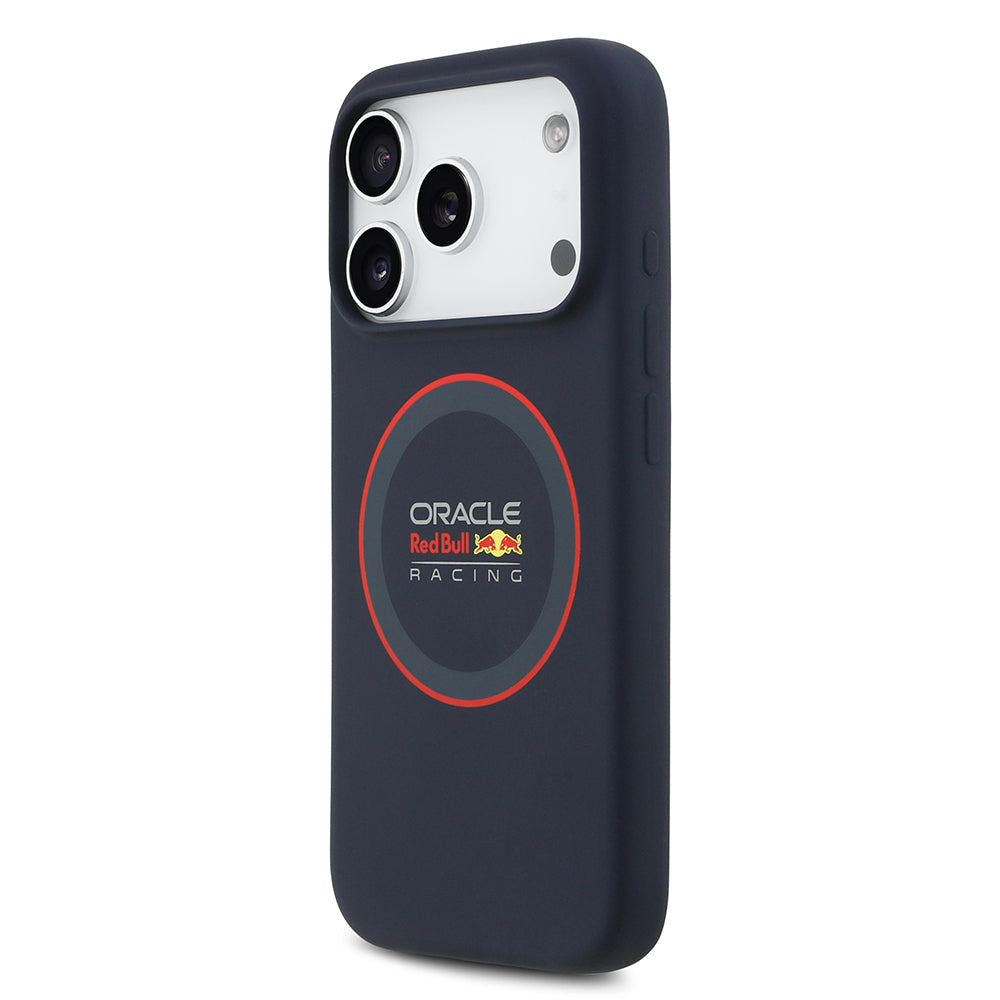 iPhone 17 Pro Max Kılıf Redbull Orijinal Lisanslı M-safe Şarj Özellikli Kırmızı Halka ve Logo Silikon Kılıf
