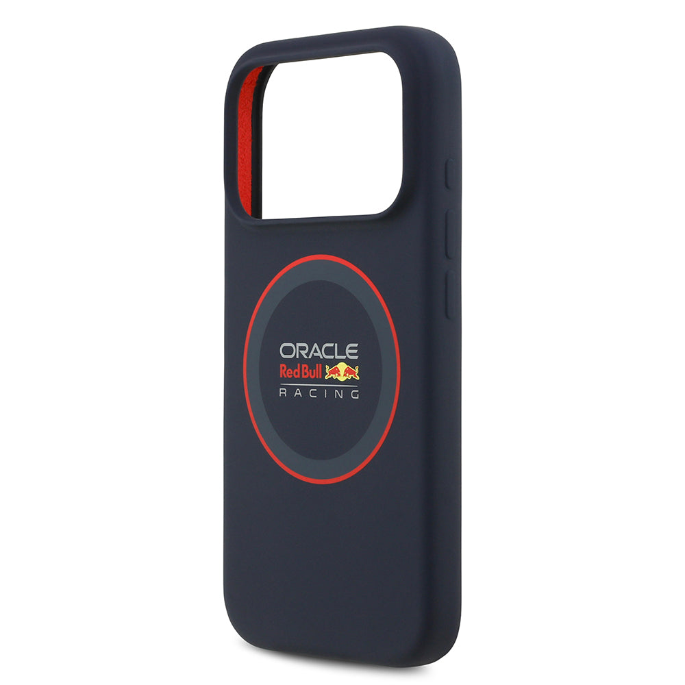iPhone 17 Pro Max Kılıf Redbull Orijinal Lisanslı M-safe Şarj Özellikli Kırmızı Halka ve Logo Silikon Kılıf