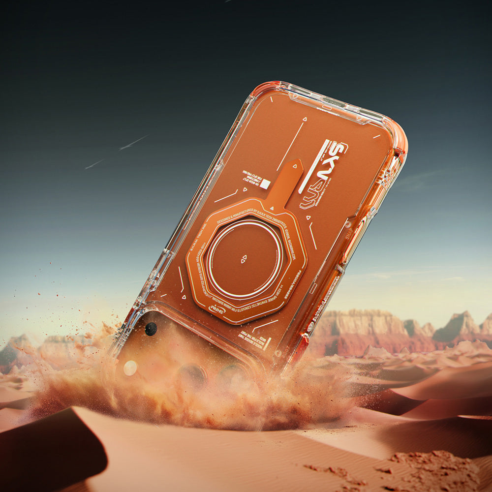 iPhone 17 Pro Max Kılıf SkinArma M-safe Şarj Özellikli Airbag Tasarımlı Magma Kılıf