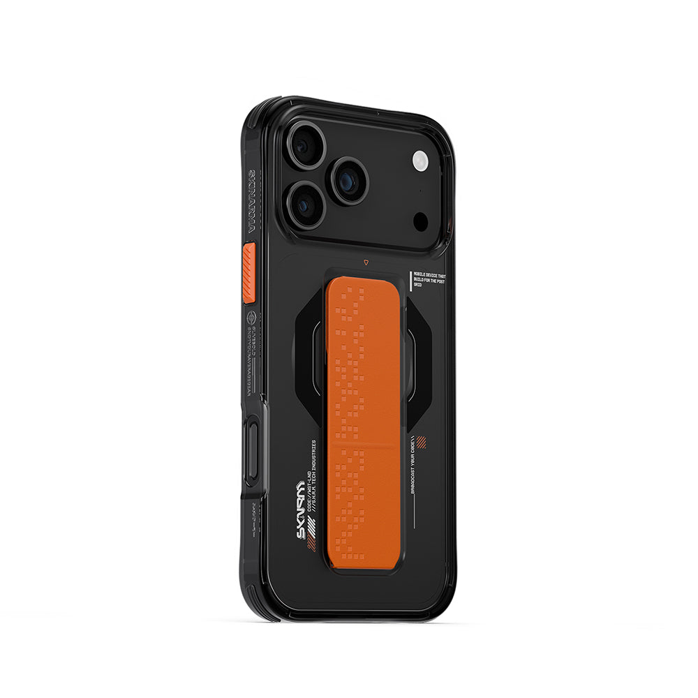 iPhone 17 Pro Max Kılıf Skinarma M-Safe Şarj Özellikli Airbag Tasarımlı Standlı Haxa Kılıf