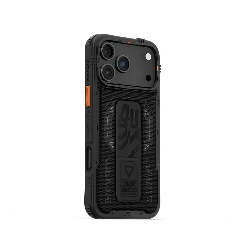 iPhone 17 Pro Max Kılıf SkinArma M-safe Şarj Özellikli Airbag Tasarımlı Standlı Phantom Kılıf
