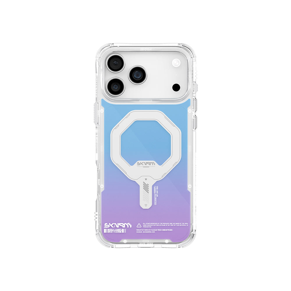 iPhone 17 Pro Max Kılıf Skinarma M-Safe Şarj Özellikli IML Baskılı Holografik MYST Kılıf