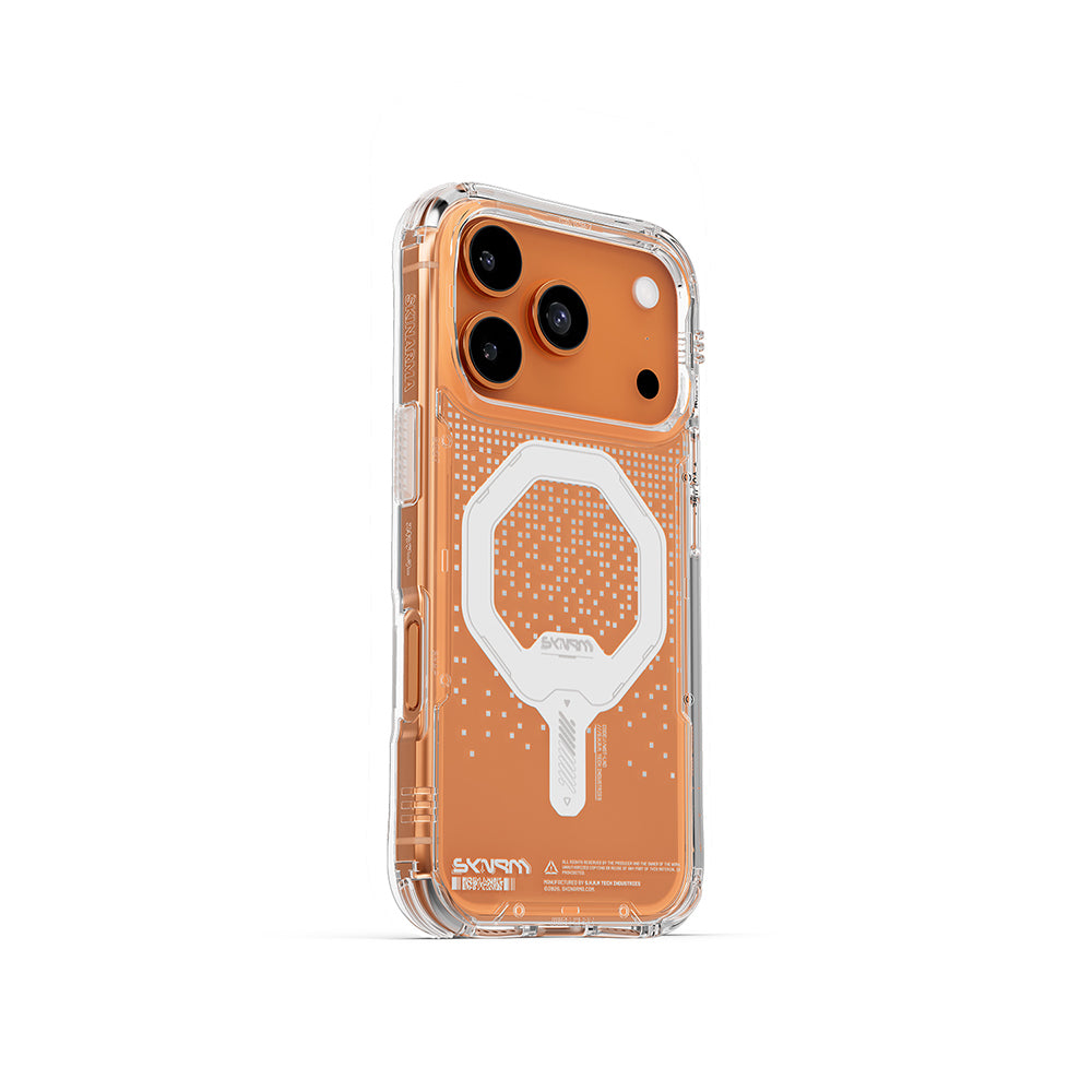 iPhone 17 Pro Max Kılıf Skinarma M-Safe Şarj Özellikli IML Baskılı Holografik MYST Kılıf