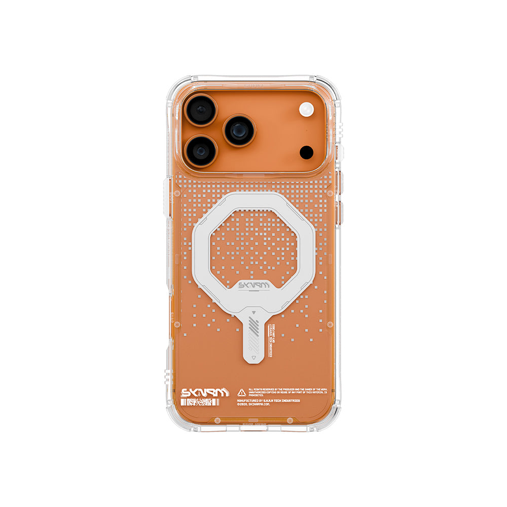 iPhone 17 Pro Max Kılıf Skinarma M-Safe Şarj Özellikli IML Baskılı Holografik MYST Kılıf