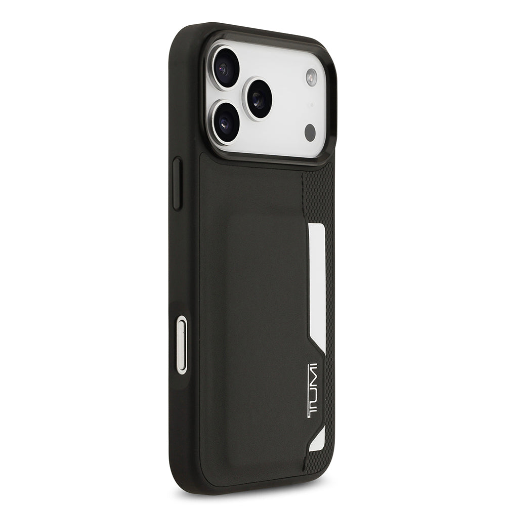 iPhone 17 Pro Max Kılıf TUMI Orijinal Lisanslı Deri Dikey Kartlıklı Kılıf