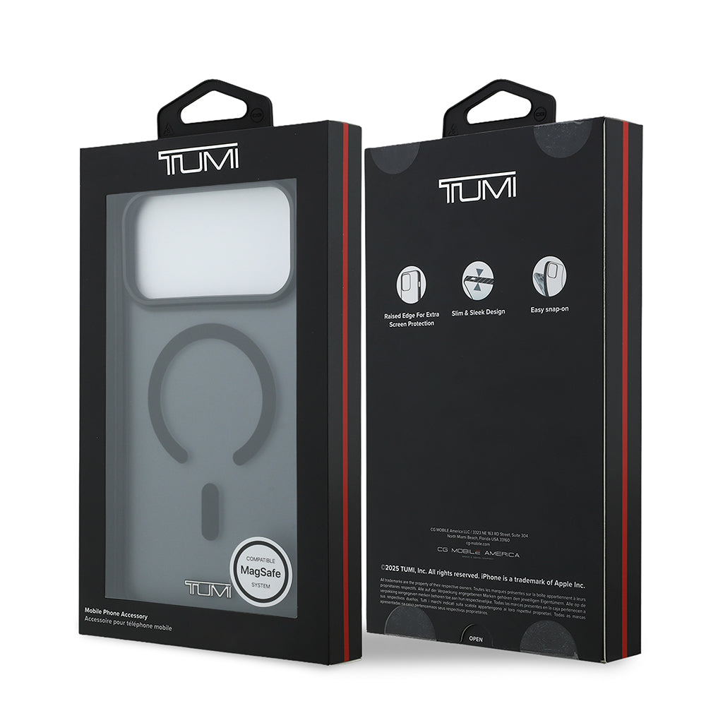 iPhone 17 Pro Max Kılıf TUMI Orijinal Lisanslı M-safe Şarj Özellikli Buzlu Transparan Kılıf