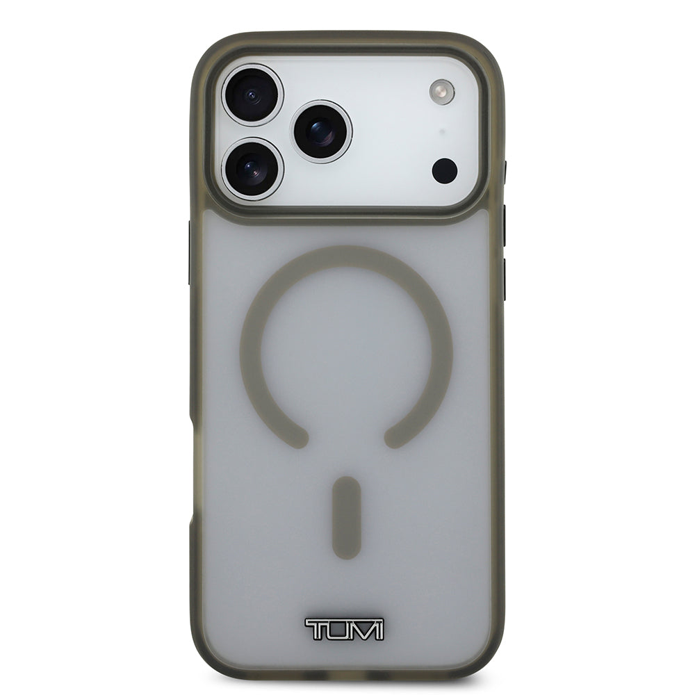 iPhone 17 Pro Max Kılıf TUMI Orijinal Lisanslı M-safe Şarj Özellikli Buzlu Transparan Kılıf