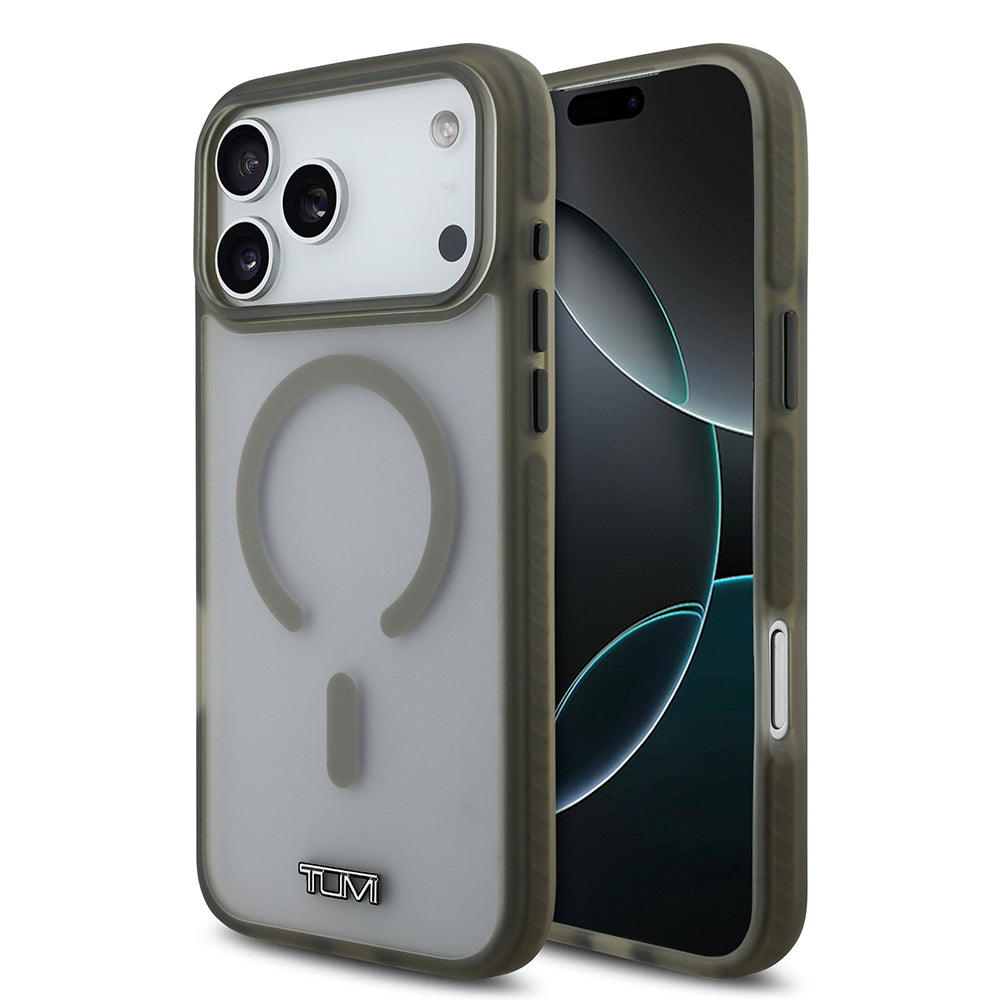 iPhone 17 Pro Max Kılıf TUMI Orijinal Lisanslı M-safe Şarj Özellikli Buzlu Transparan Kılıf