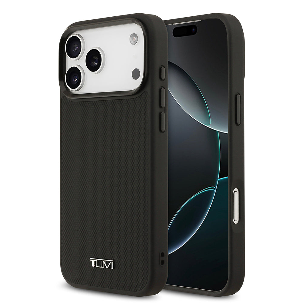 iPhone 17 Pro Max Kılıf TUMI M-safe Şarj Özellikli Deri Noktalı Dizayn Kılıf