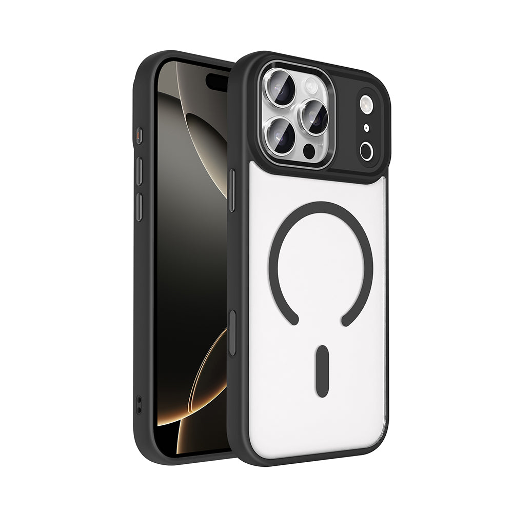 iPhone 17 Pro Max Kılıf Wireless Şarj Özellikli Zore Krom M-safe Silikon Kılıf