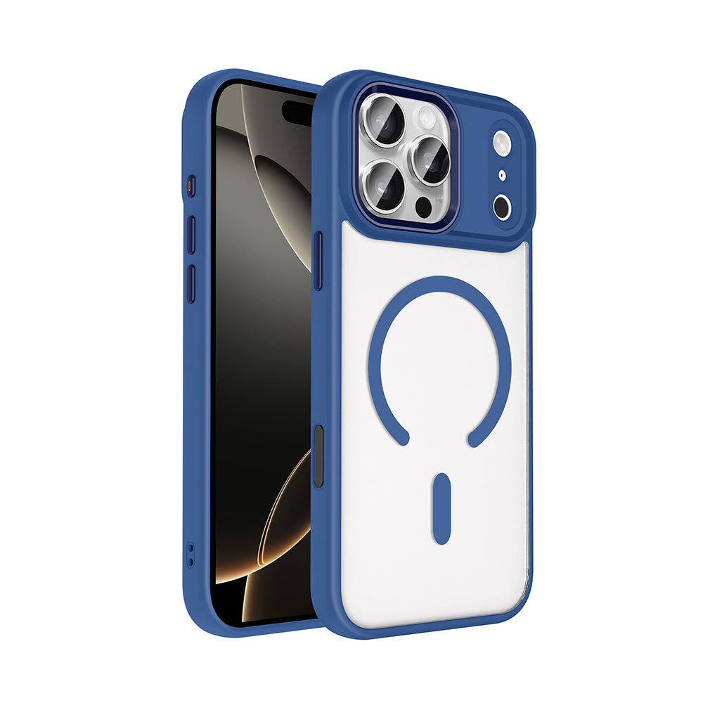 iPhone 17 Pro Max Kılıf Wireless Şarj Özellikli Zore Krom M-safe Silikon Kılıf