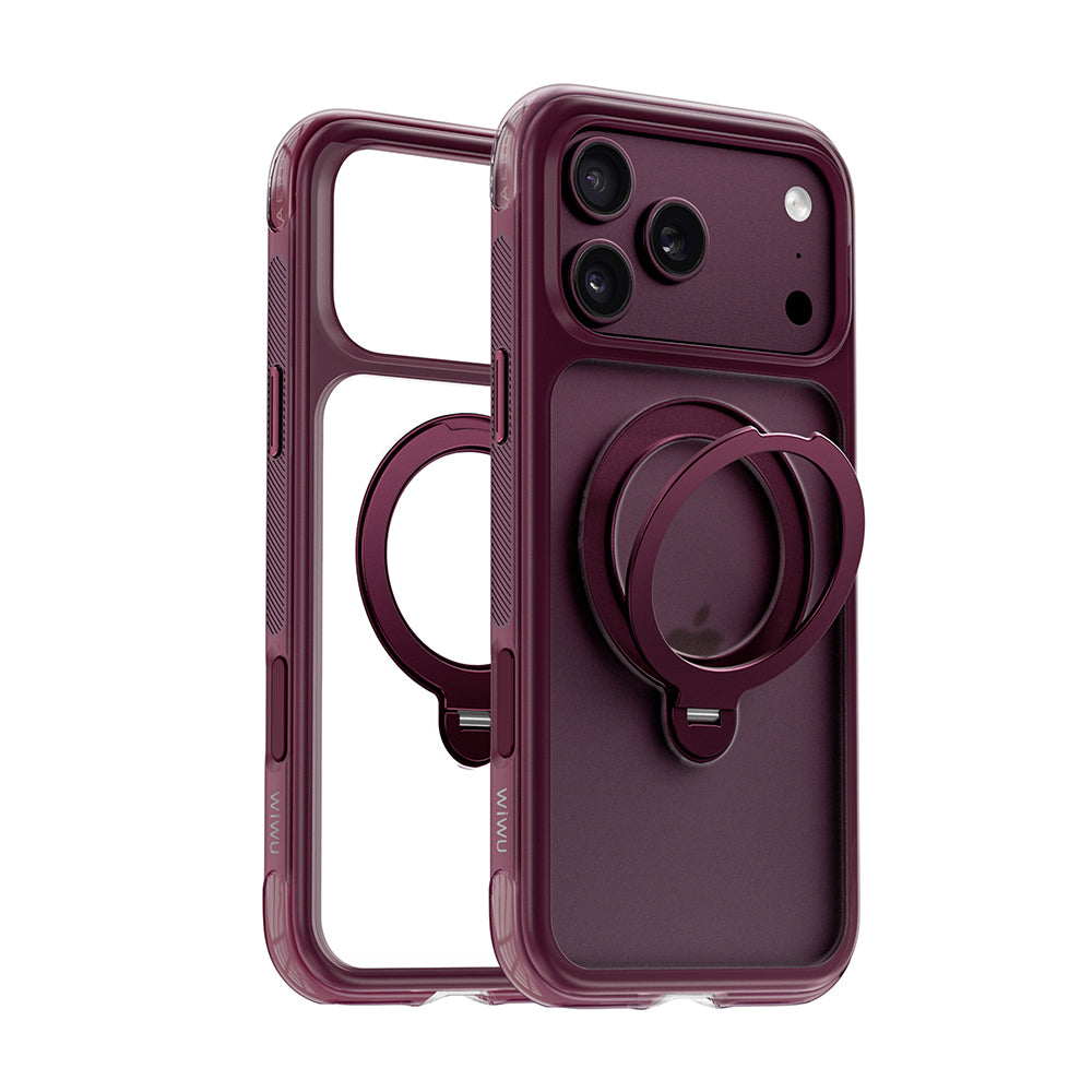 iPhone 17 Pro Max Kılıf Wiwu AG-203 AeroGuard Ultra Serisi M-safe Şarj Özellikli Airbag Tasarımlı Standlı Kılıf