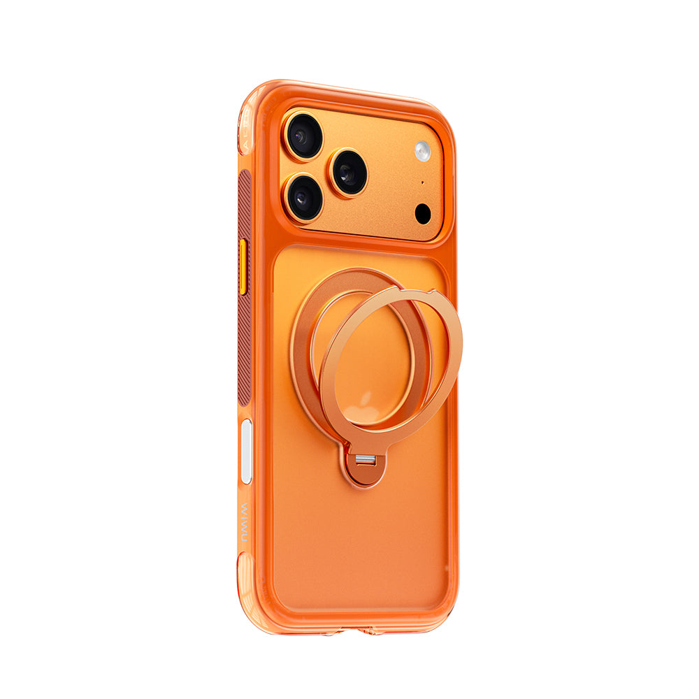 iPhone 17 Pro Max Kılıf Wiwu AS-203 AeroShield Ultra Serisi M-safe Şarj Özellikli Airbag Tasarımlı Standlı Kılıf