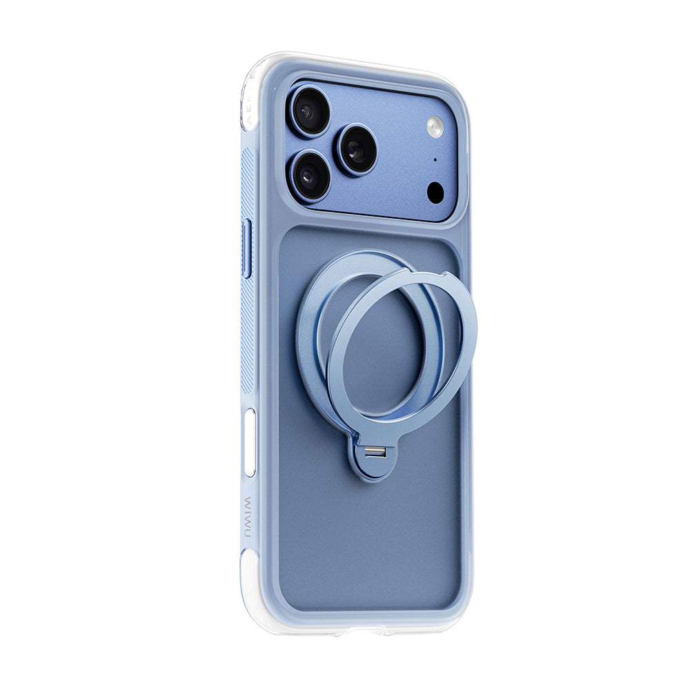 iPhone 17 Pro Max Kılıf Wiwu AS-203 AeroShield Ultra Serisi M-safe Şarj Özellikli Airbag Tasarımlı Standlı Kılıf