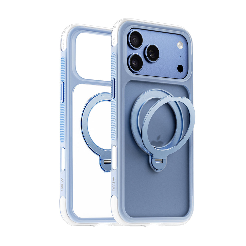 iPhone 17 Pro Max Kılıf Wiwu AS-203 AeroShield Ultra Serisi M-safe Şarj Özellikli Airbag Tasarımlı Standlı Kılıf