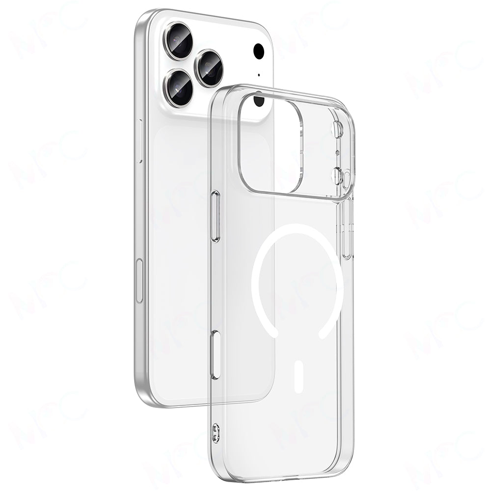 iPhone 17 Pro Max Kılıf Zore M-safe Şarj Özellikli Şeffaf Kamera Çerçeveli Porto Kılıf