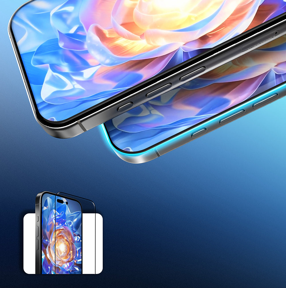iPhone 17 Pro Max Mohseven Pure Safir Coating HD 3D Glue Temperli Cam Ekran Koruyucu