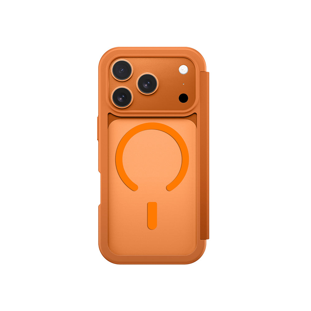 iPhone 17 Pro Max PU Kartlıklı Kılıflı Amazingthing Glamour Foilo Serisi Kılıf