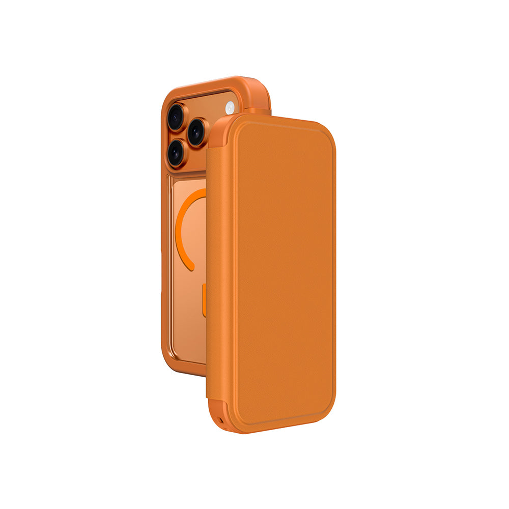 iPhone 17 Pro Max PU Kartlıklı Kılıflı Amazingthing Glamour Foilo Serisi Kılıf