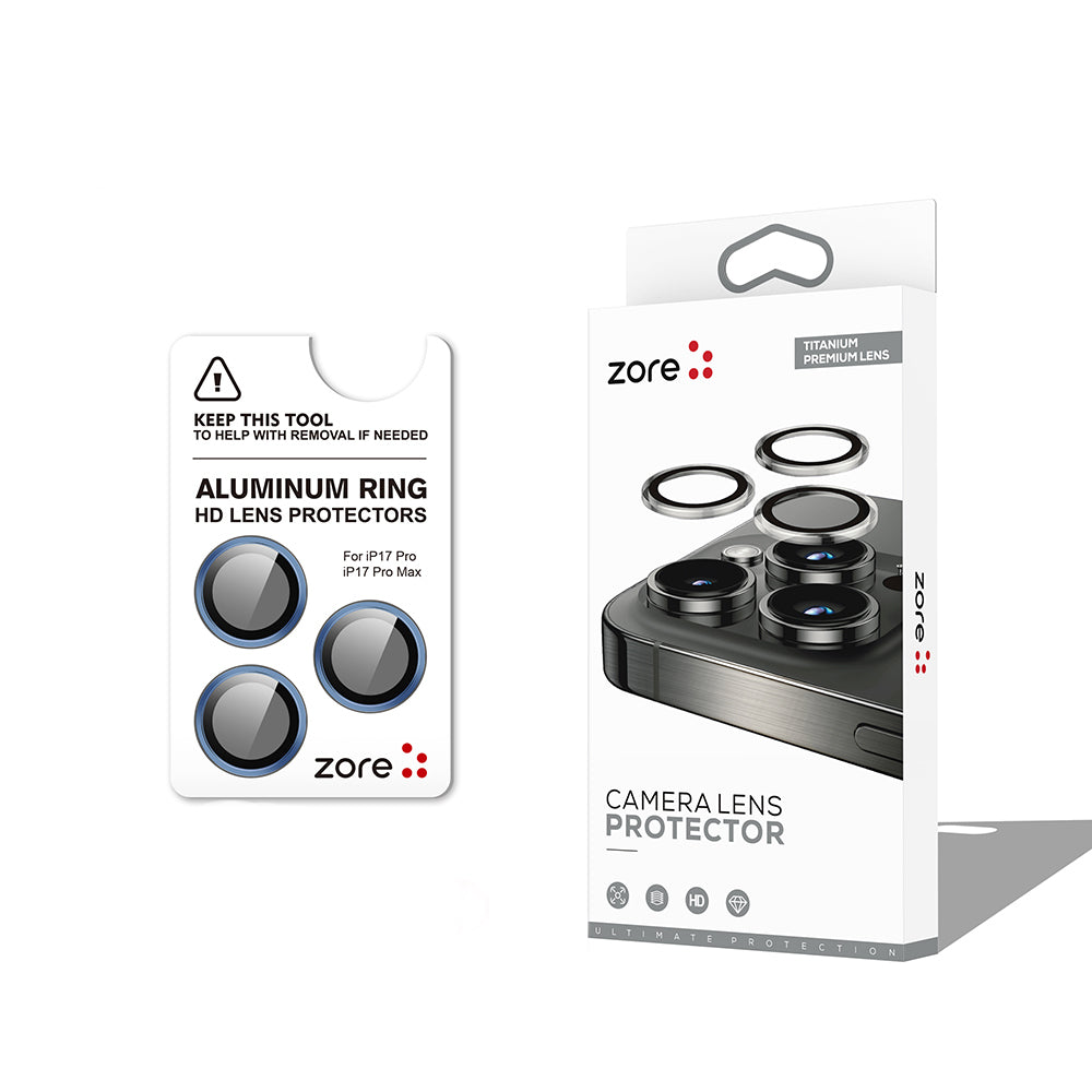 iPhone 17 Pro Max Zore CL-12 Premium Safir Parmak İzi Bırakmayan Anti-Reflective Kamera Lens Koruyucu