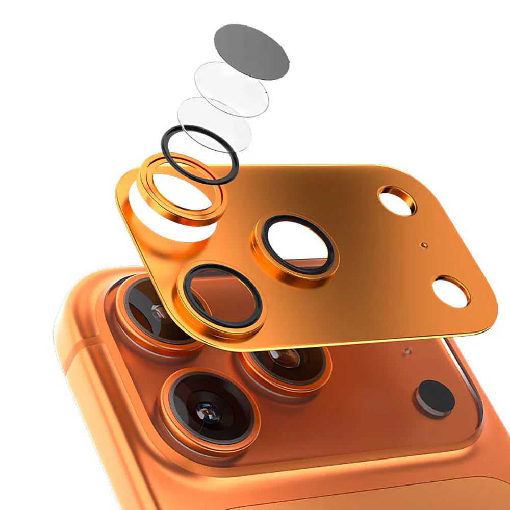 iPhone 17 Pro Mohseven Alüminyum Kaplamalı Safir Anti Reflective Kamera Lens Koruyucu