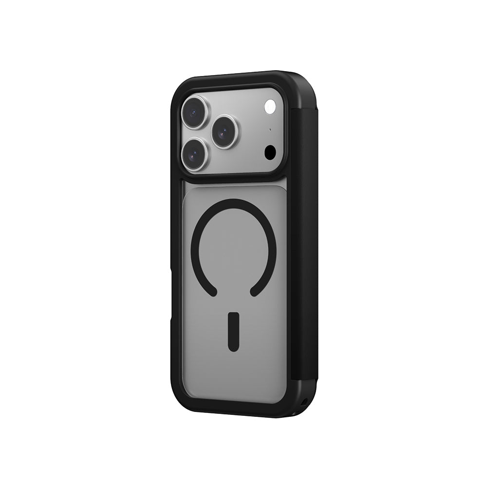 iPhone 17 Pro PU Kartlıklı Kılıflı Amazingthing Glamour Foilo Serisi Kılıf