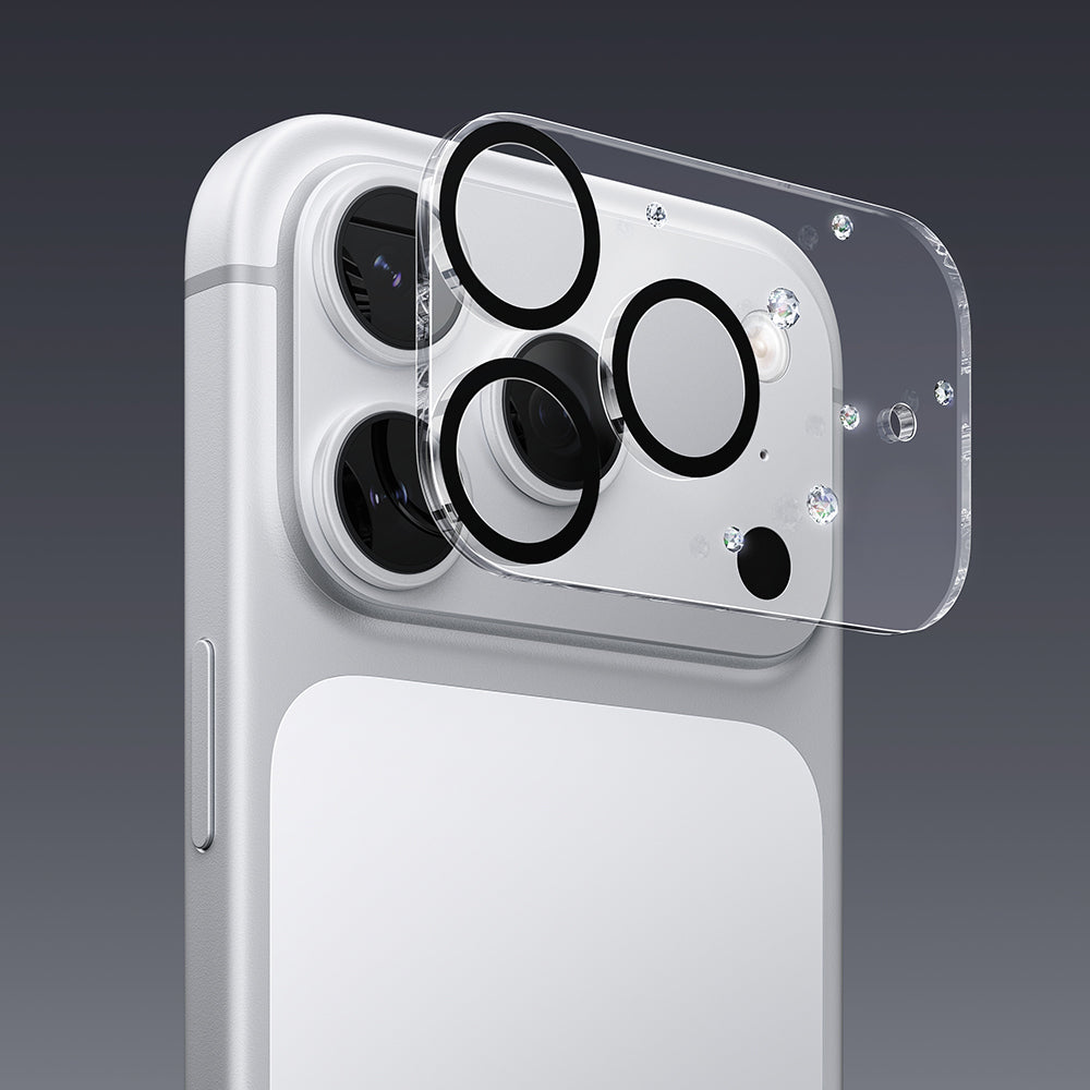 iPhone 17 Pro Pynana Diamond Sky Serisi Taşlı Kamera Lens Koruyucu