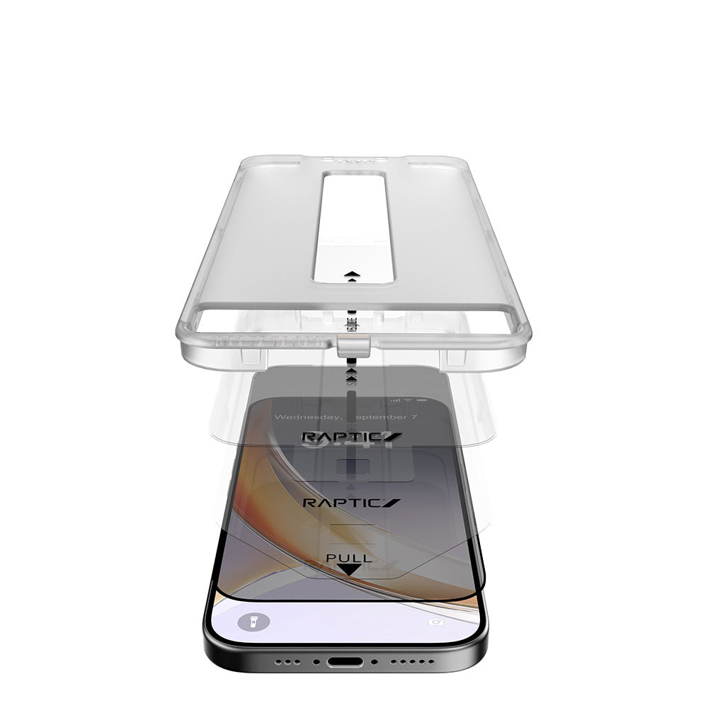 iPhone 17 Pro Raptic Air Glass 2.5D Privacy Hayalet Ekran Koruyucu 2 Adet + Kolay Uygulama Aparatlı