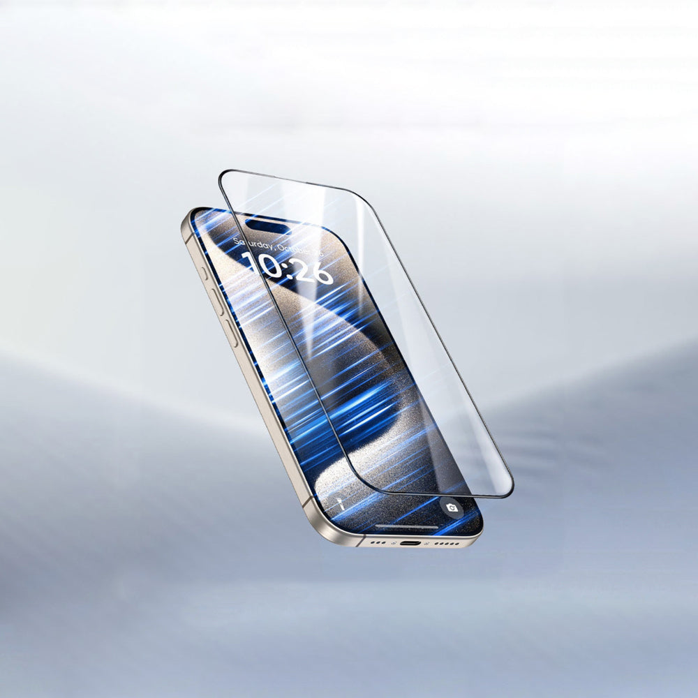 iPhone 17 Pro Wiwu GT-009 Polimer Oleofobik Kaplama Şeffaf Pürüzsüz Temperli Cam Ekran Koruyucu