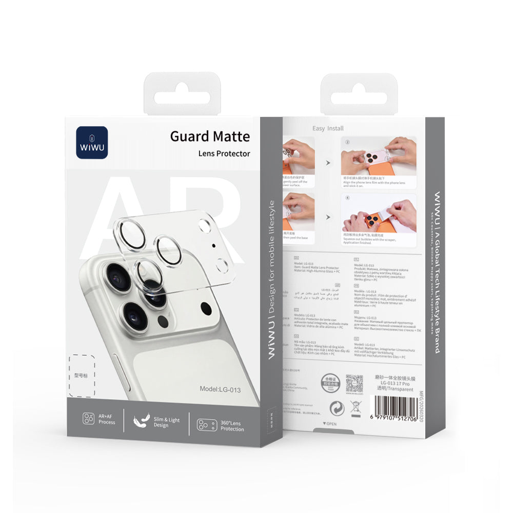 iPhone 17 Pro Wiwu LG-013 Lens Guard Matte Kamera Lens Koruyucu