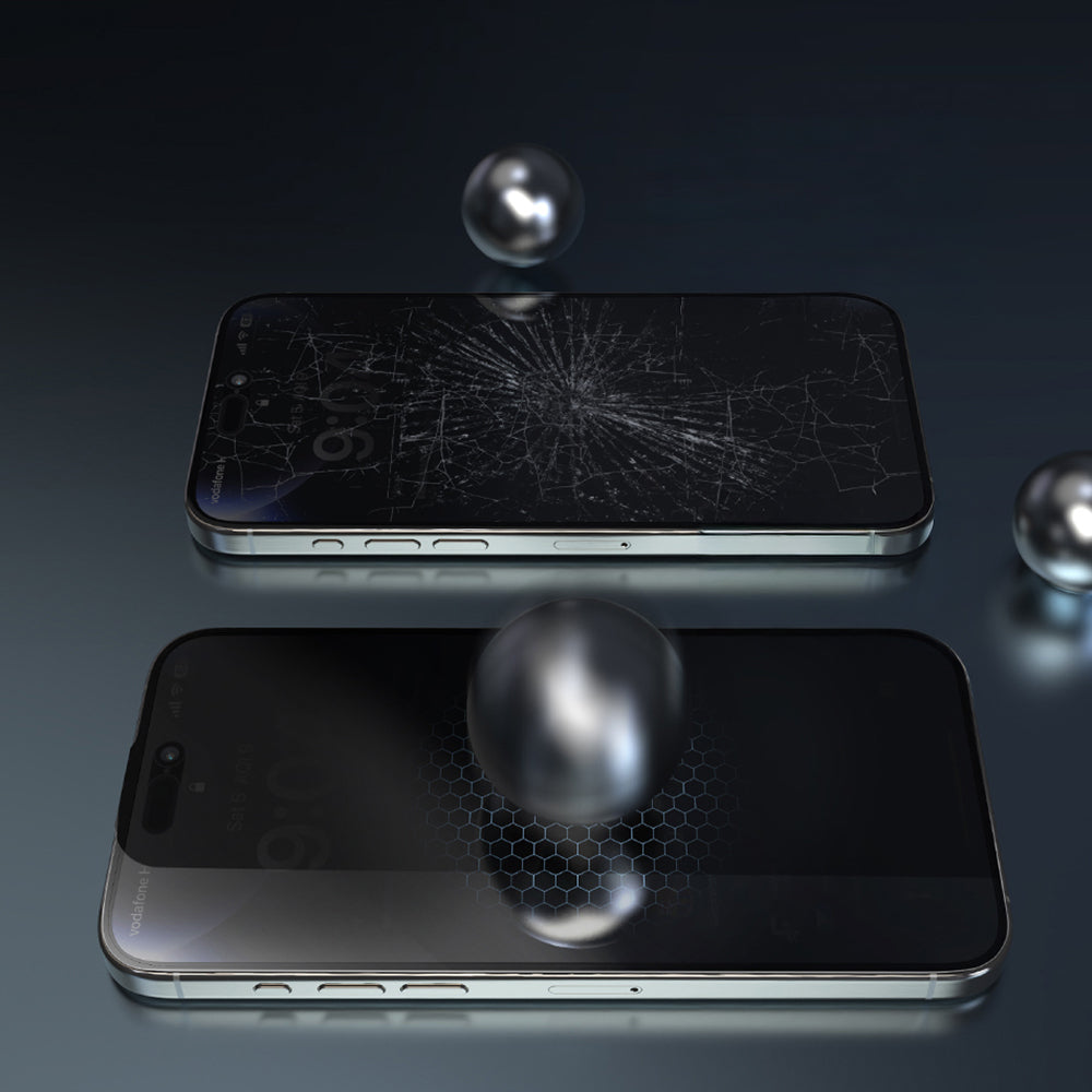 iPhone 17 Pro Wiwu Wi-SQ009 Easy Install iPrivacy 360° Anti-Peep Oleofobik Temperli Cam Ekran Koruyucu + Kolay Uygulama Aparatlı