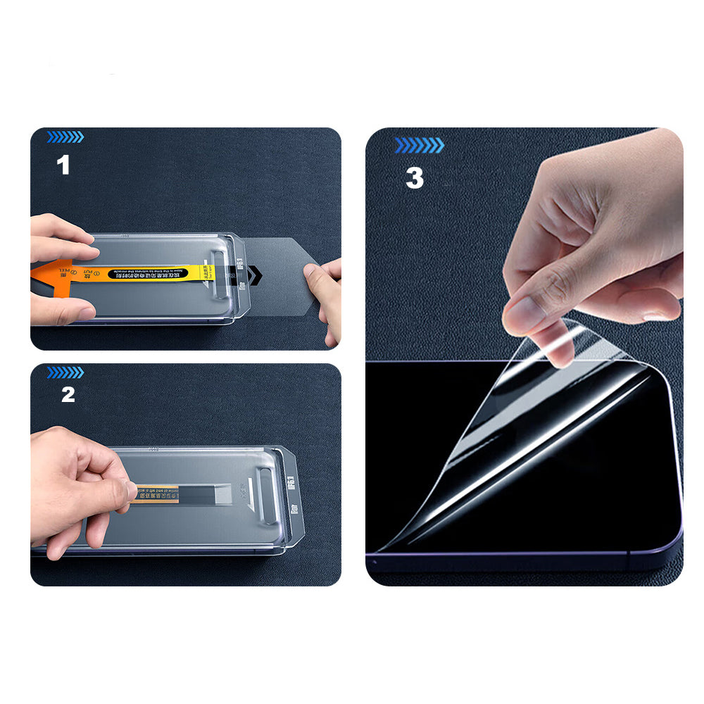 iPhone 17 Pro Zore 2.5D Oliv HD Temperli Cam Ekran Koruyucu + Kolay Uygulama Aparatı
