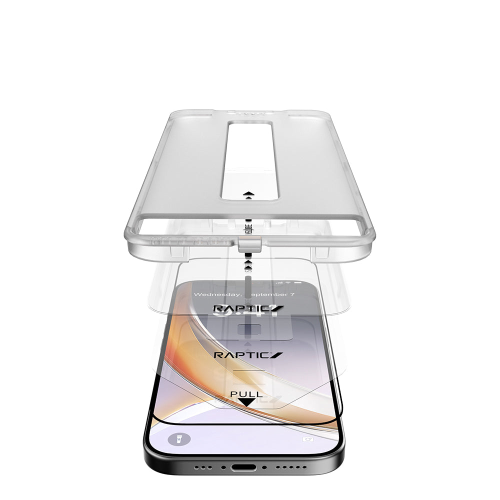 iPhone 17 Raptic Air Glass 2.5D Ekran Koruyucu 2 Adet + Kolay Uygulama Aparatlı