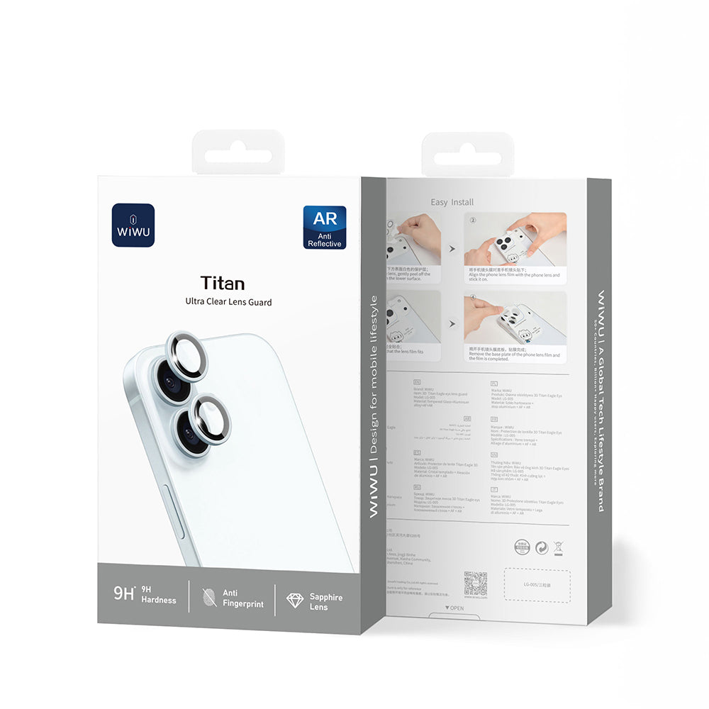iPhone 17 Wiwu LG-005 Falcon Anti Reflective Çizilmeye Karşı Dayanıklı Kamera Lens Koruyucu