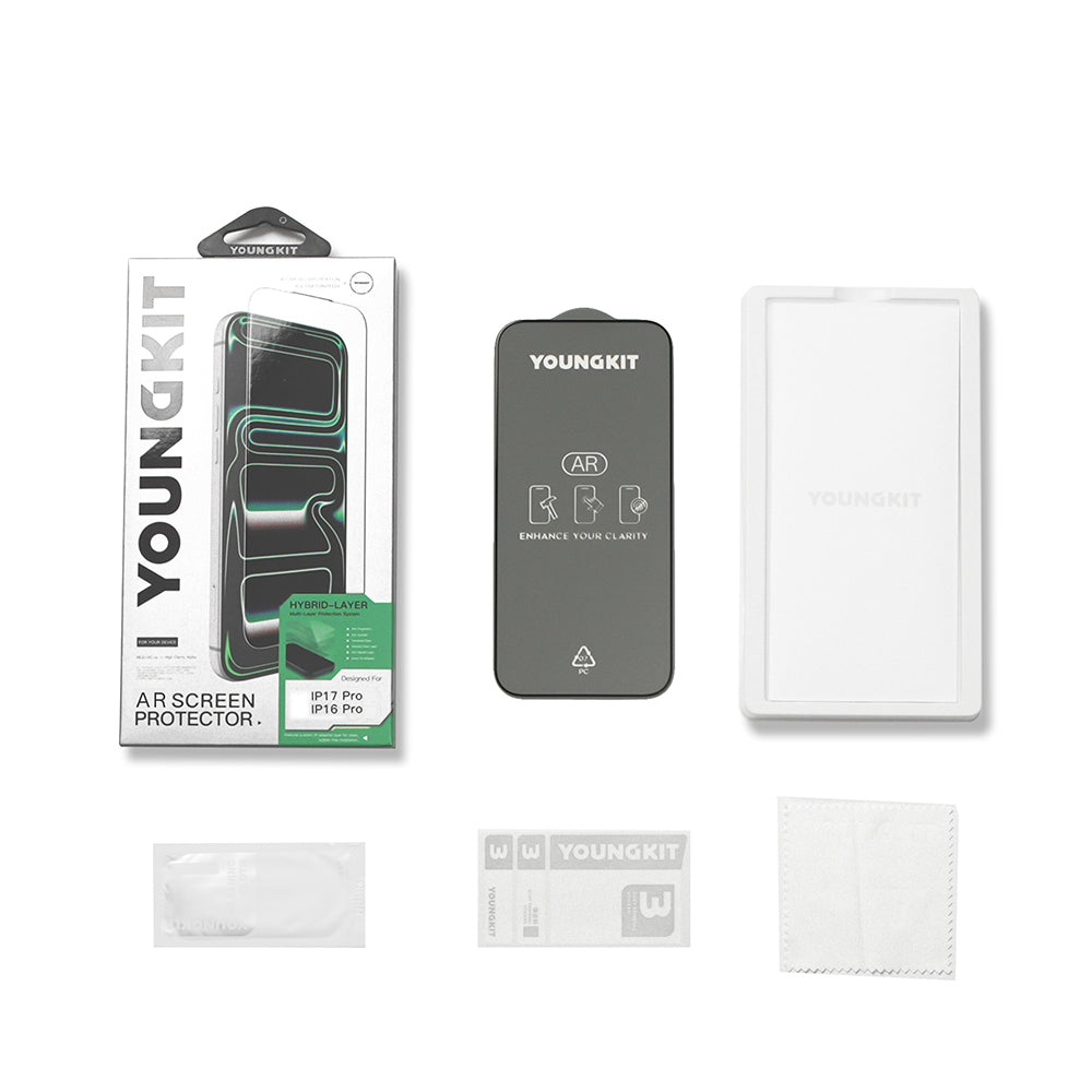 iPhone 17 Youngkit 2.5D Anti Reflective Parmak İzi Bırakmayan Temperli Cam Ekran Koruyucu