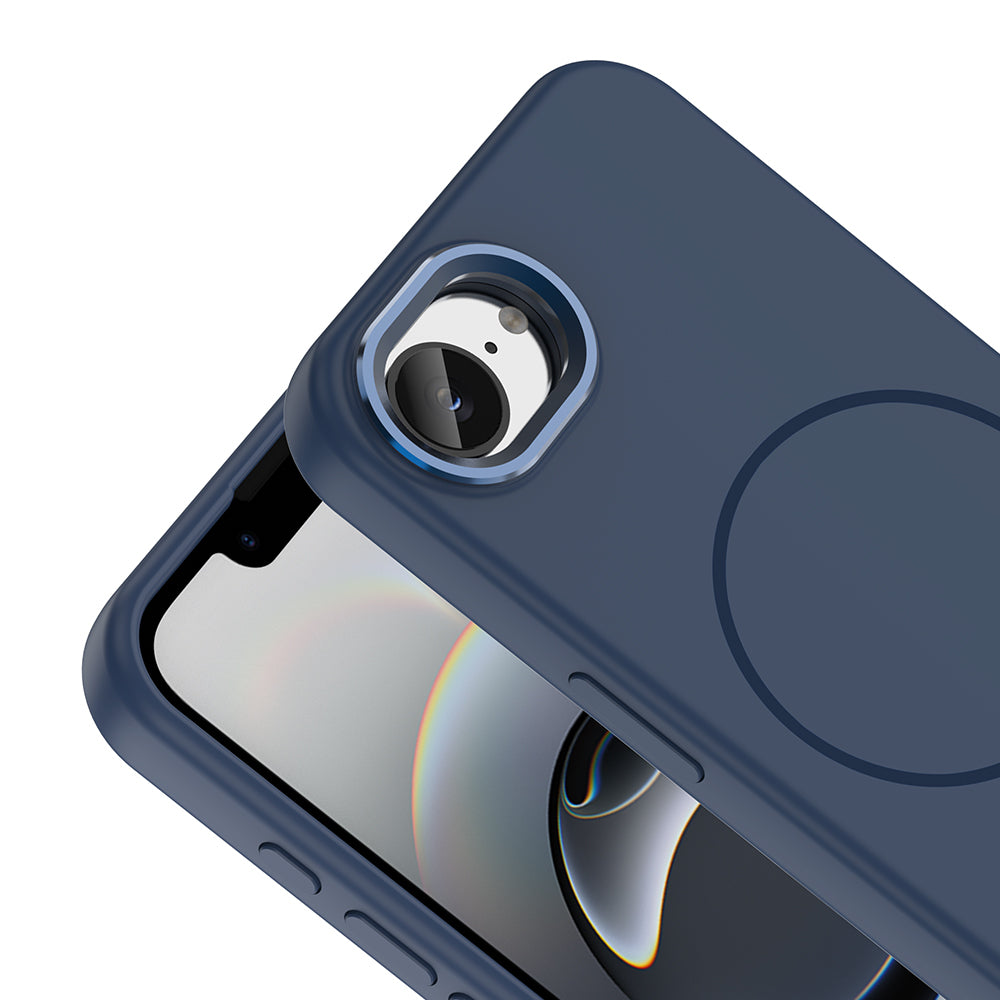 iPhone 17E Kılıf M-Safe Şarj Özellikli Metal Kamera Çerçeveli Zore Edi Silikon Kılıf