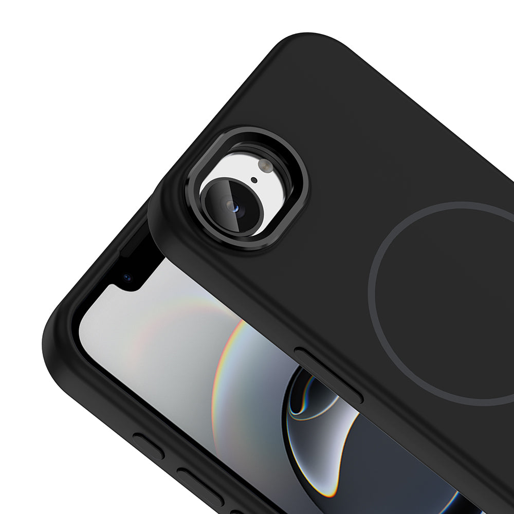 iPhone 17E Kılıf M-Safe Şarj Özellikli Metal Kamera Çerçeveli Zore Edi Silikon Kılıf