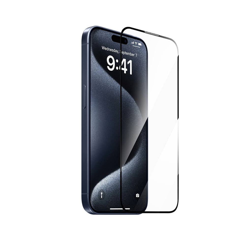 iPhone 17E Wiwu SQ-008 Oleofobik Easy Install Darbeye Karşı Dayanıklı Temperli Cam Ekran Koruyucu + Kolay Uygulama Aparatlı