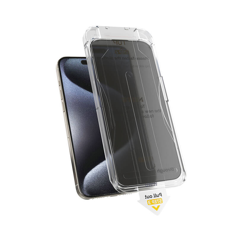 iPhone 17E Wiwu Wi-SQ009 Easy Install iPrivacy 360° Anti-Peep Oleofobik Temperli Cam Ekran Koruyucu + Kolay Uygulama Aparatlı