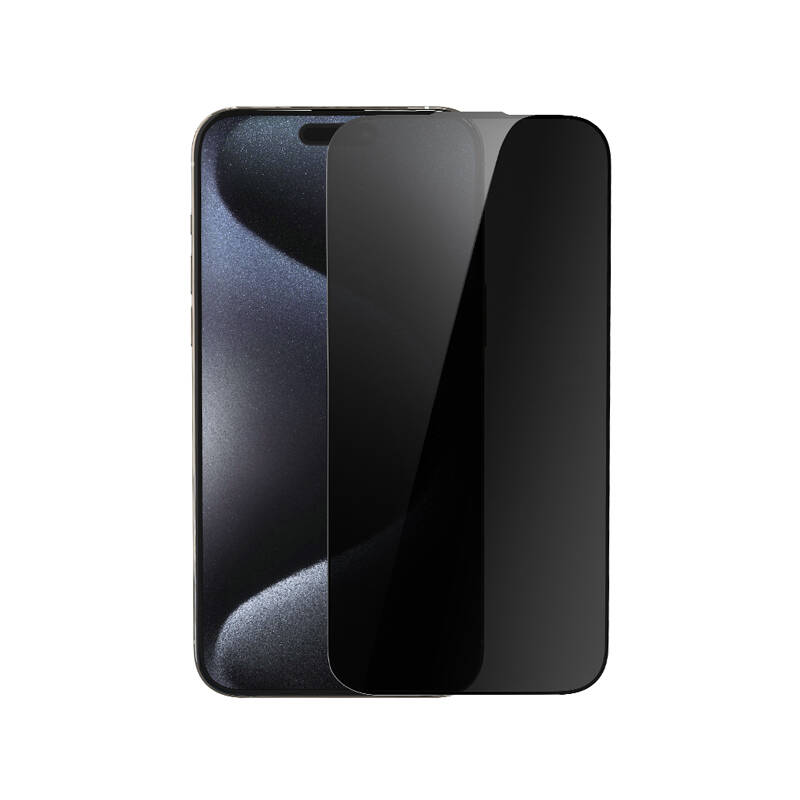 iPhone 17E Wiwu Wi-SQ009 Easy Install iPrivacy 360° Anti-Peep Oleofobik Temperli Cam Ekran Koruyucu + Kolay Uygulama Aparatlı