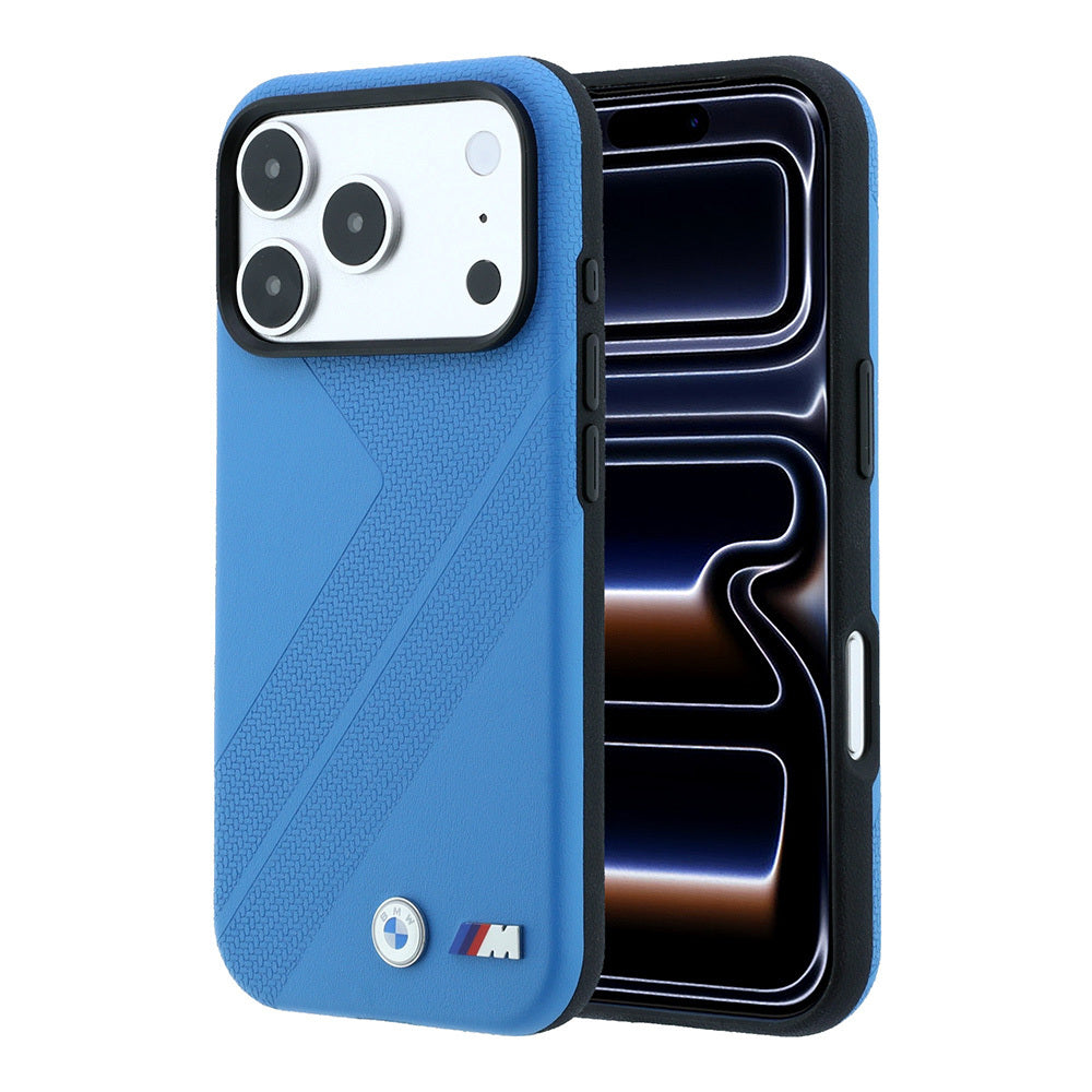 iPhone 18 Pro Kılıf BMW Orijinal Lisanslı M-safe Şarj Özellikli M Logolu Lastik İzi Desenli Kılıf