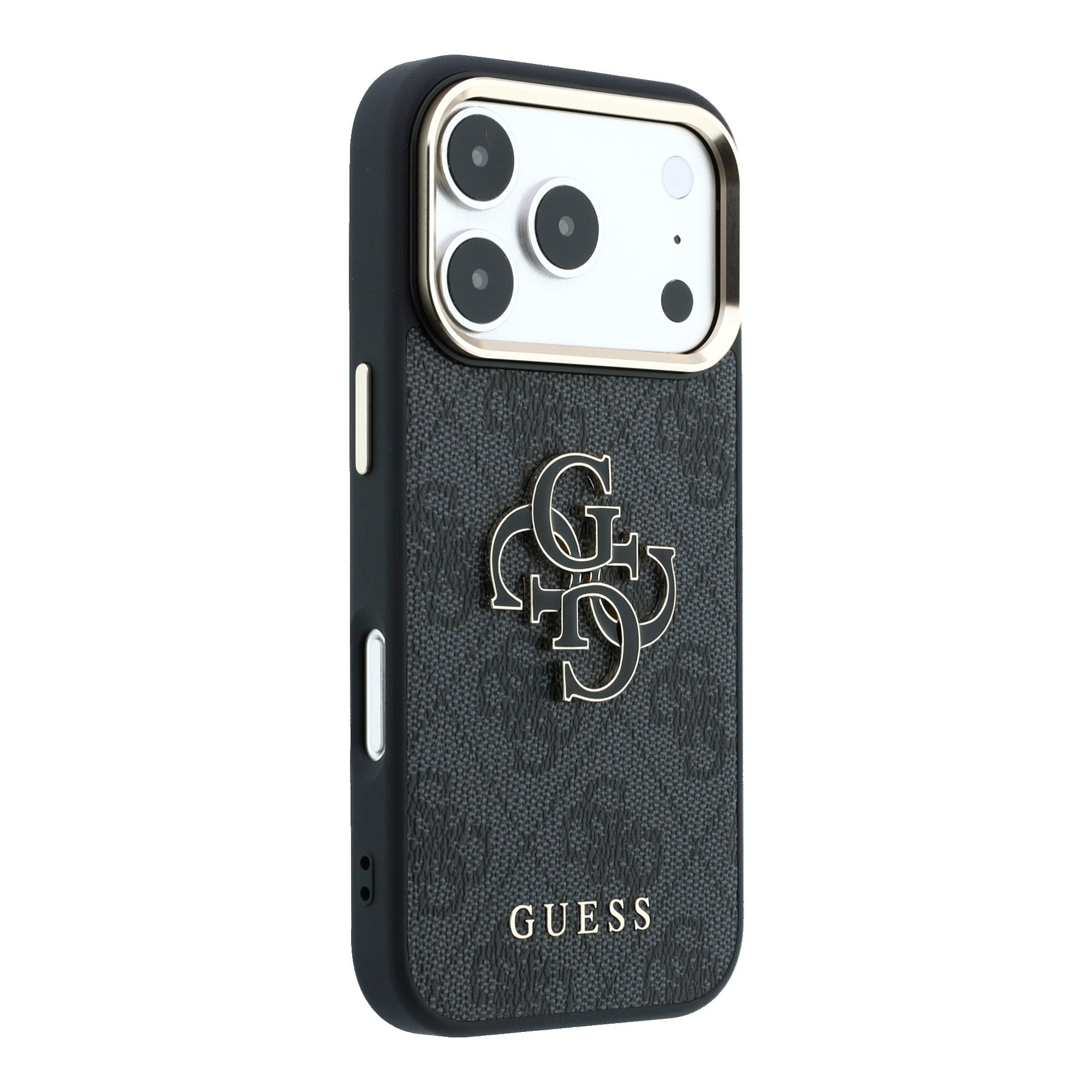 iPhone 18 Pro Kılıf Guess Orijinal Lisanslı 4G Büyük Resin Logolu PU Kılıf