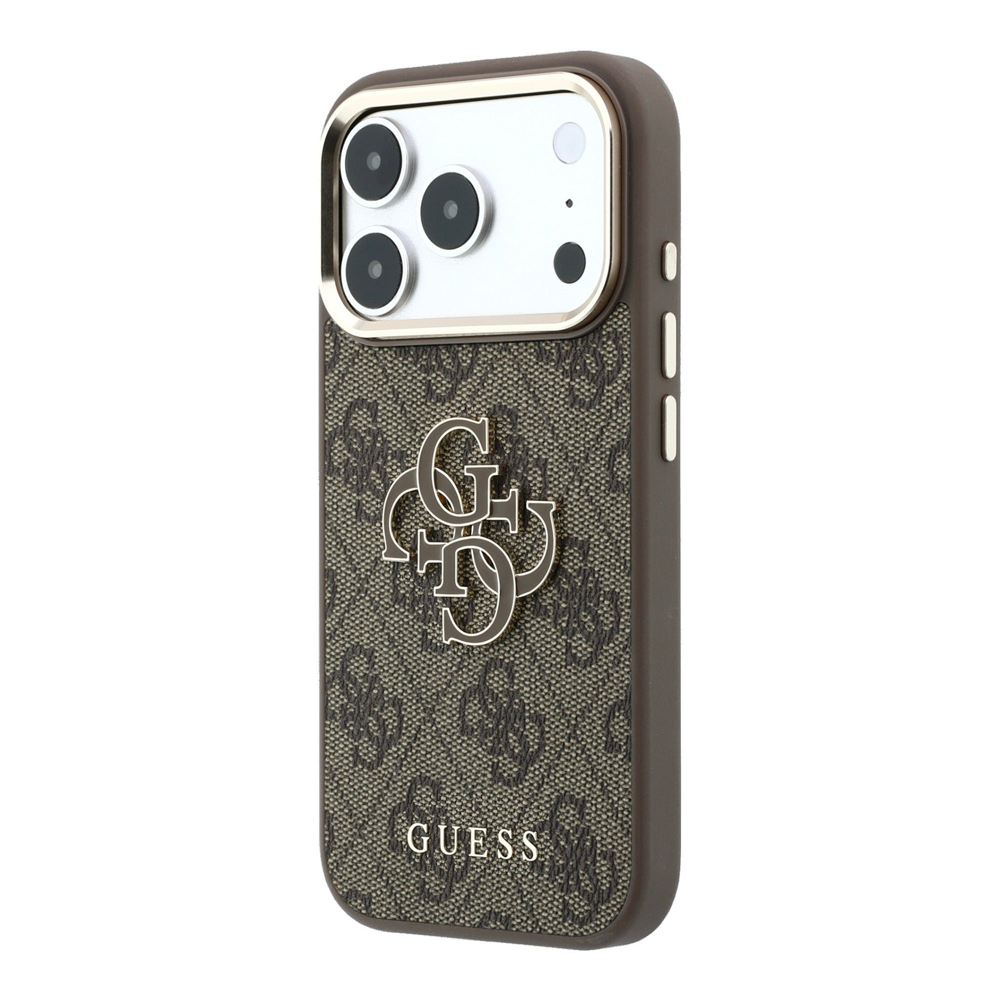 iPhone 18 Pro Kılıf Guess Orijinal Lisanslı 4G Büyük Resin Logolu PU Kılıf