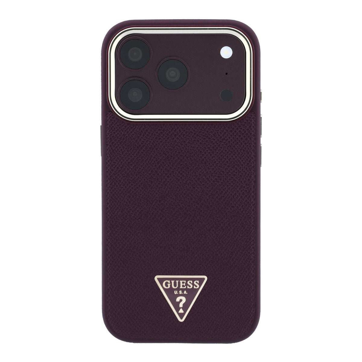 iPhone 18 Pro Kılıf Guess Orijinal Lisanslı M-safe Şarj Özellikli Grained Triangle Kılıf