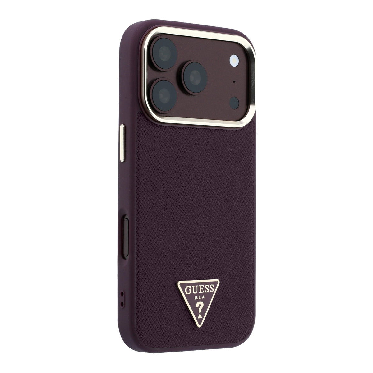 iPhone 18 Pro Kılıf Guess Orijinal Lisanslı M-safe Şarj Özellikli Grained Triangle Kılıf