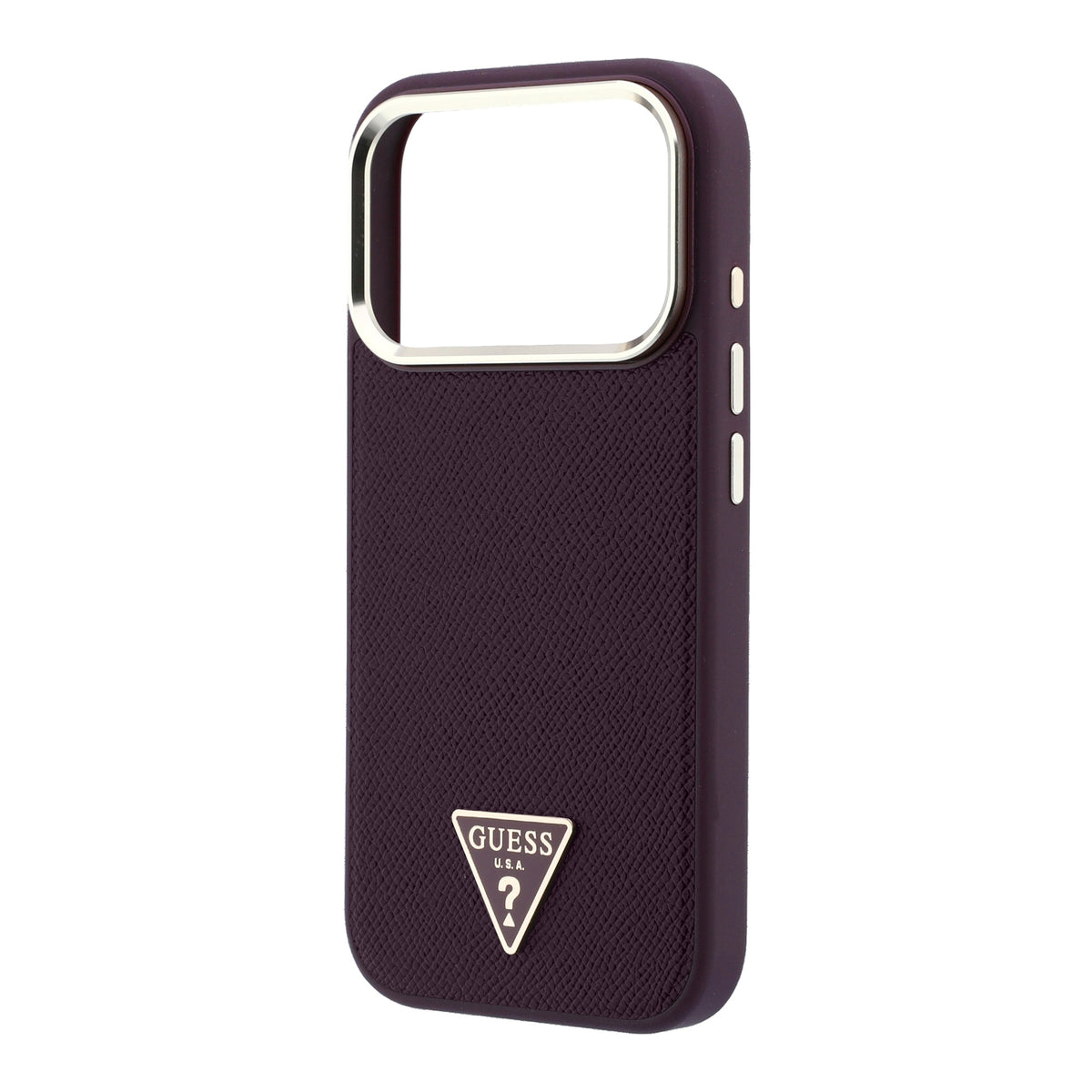 iPhone 18 Pro Kılıf Guess Orijinal Lisanslı M-safe Şarj Özellikli Grained Triangle Kılıf