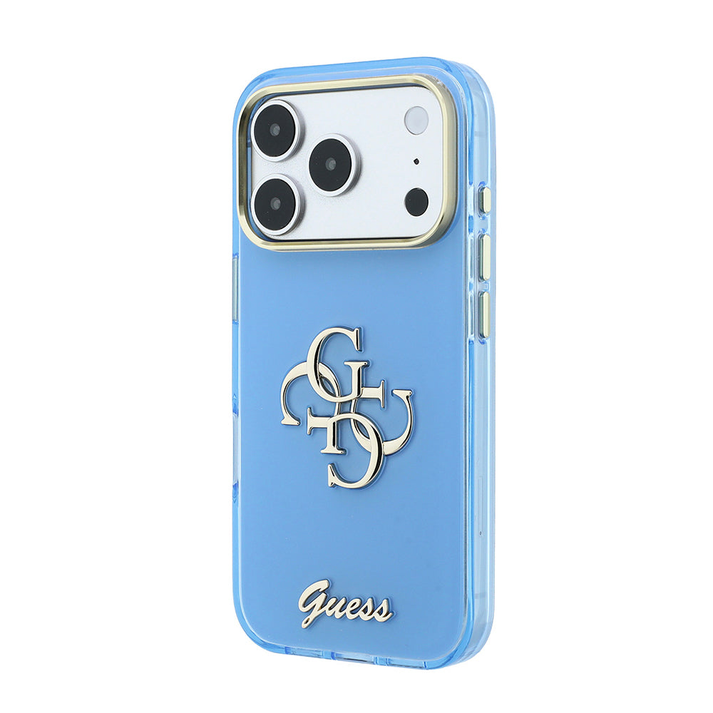 iPhone 18 Pro Kılıf Guess Orijinal Lisanslı Yazı ve 4G Büyük Metal Logolu Silikon Kılıf