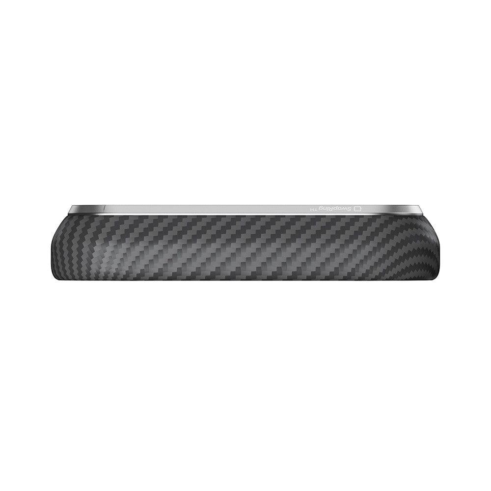 iPhone 18 Pro Kılıf M-safe Şarj Özellikli 1500D Aramid Karbon Fiber Pitaka Ultra-Slim Classic Serisi Black-Grey Twill Kılıf