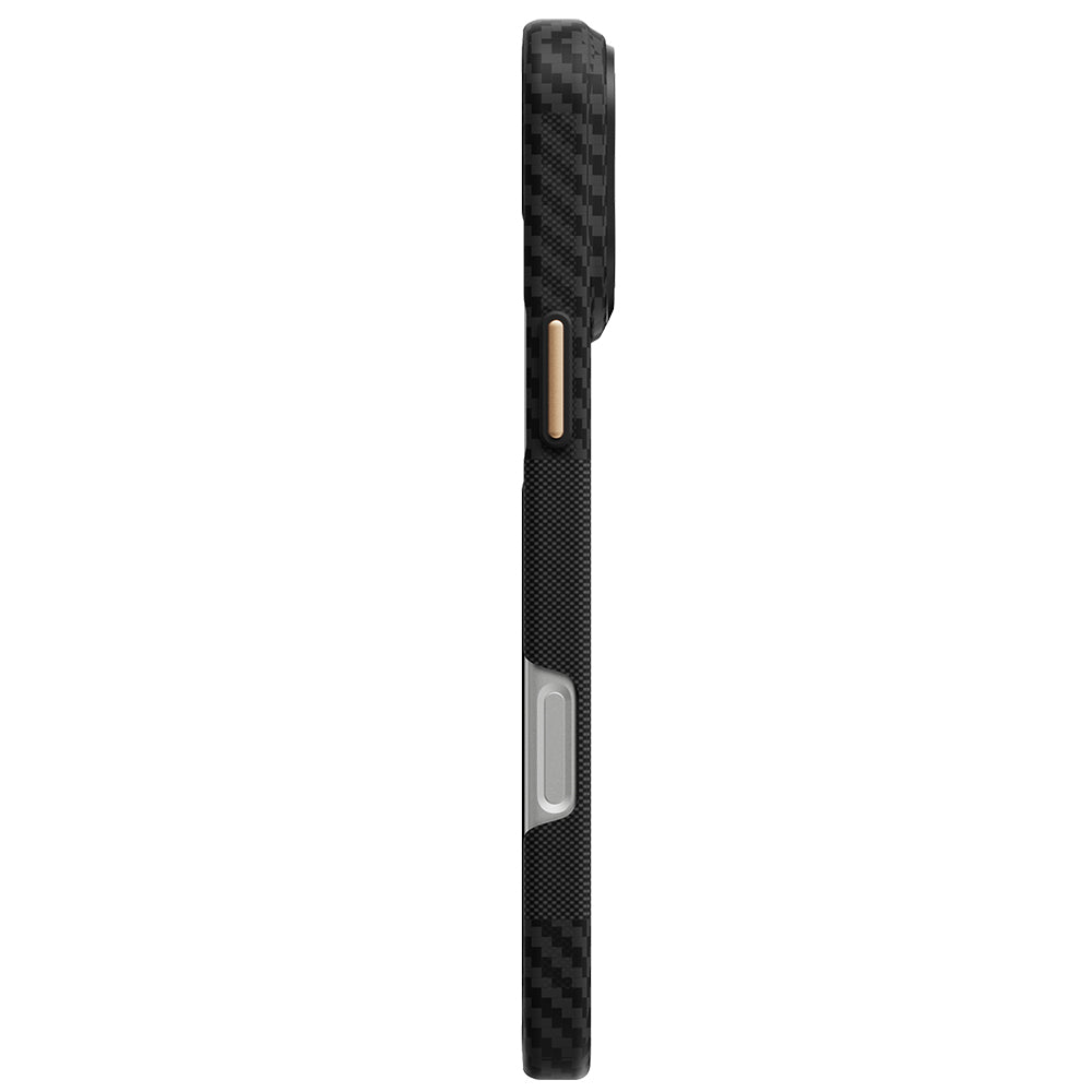 iPhone 18 Pro Kılıf M-safe Şarj Özellikli 600D Metal Kamera Çerçeveli Raptic Aramid Karbon Fiber Geotik Serisi Kılıf